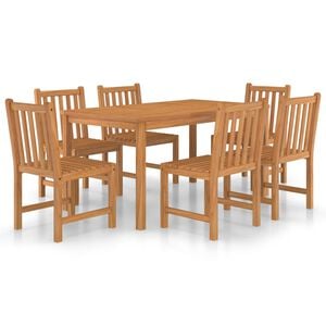 vidaXL Garden Dining Set Warm Teak Solid Teak Wood Durable