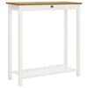 vidaXL Bar Table Oak and white