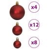 vidaXL Christmas Bauble Set of 100 Wine Red Polystyrene Small