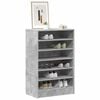 vidaXL Shoe Cabinet Concrete Gray Engineered Wood Medium Shoe Cabinet