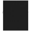 vidaXL Sink Cabinet With Basin Black Engineered wood, Ceramic Medium
