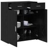 vidaXL Storage Cabinet Black oak 80 x 42.5 x 93.5 cm Engineered wood