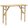 vidaXL Console Table Natural Bamboo Medium Decorative Inlays