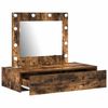 vidaXL Dressing Table Brown 32.68 x 15.75 x 27.56 in Engineered Wood