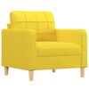 vidaXL Sofa Chair With Footstool Light Yellow