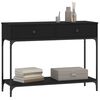 vidaXL Console Table Black Engineered wood Medium Console Table