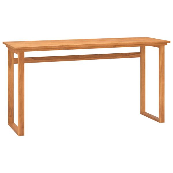 vidaXL Desk Natural Teak Solid teak wood Medium Desk Rectangular