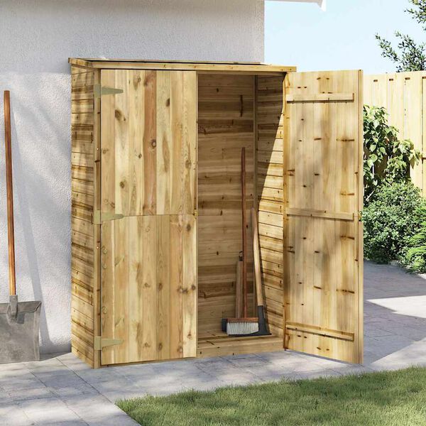 vidaXL Tool Shed Natural Treated pine 48.4 x 19.7 x 67.3 in