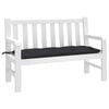 vidaXL Garden Bench Cushion Black Oxford fabric 47.2x19.7x2.8 in