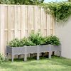 vidaXL Garden Planter Light grey Polypropylene 63 x 15.7 x 16.5 in