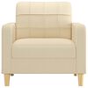 vidaXL Sofa Chair Cream Fabric (100% polyester), Metal, Textilene Single