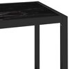 vidaXL Shelf Black, Black Marble, Transparent Glass, Powder-Coated Iron