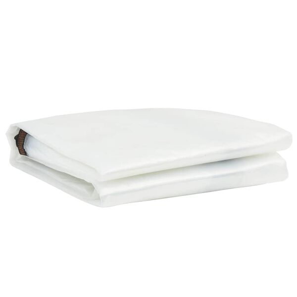 vidaXL Clear Tarpaulin with Eyelets 6.6x6.6' Polyethylene