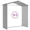 vidaXL Garden Shed Light Grey Galvanized Steel Large Garden Shed