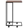vidaXL Side Table Black and brown Engineered wood, Iron Compact Portable