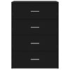 vidaXL Sideboard Black Engineered wood Medium Sideboard Rectangular