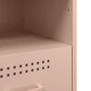 vidaXL Bedside Cabinet Set of 2 Pink Cold-rolled steel Compact
