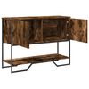 vidaXL Console Table Smoked Oak Engineered Wood, Metal Console Table