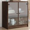 vidaXL Side Cabinet Brown Oak Engineered Wood Standard Side Cabinet