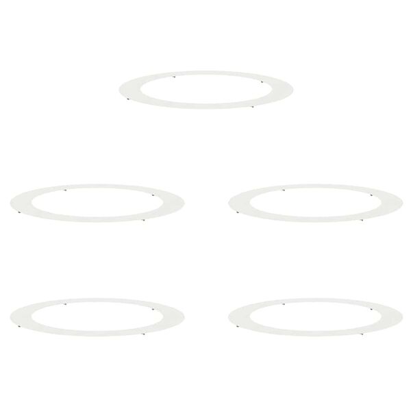 vidaXL suitable for Flat Tree Rings 5 pcs White Ø35.43 / 47.24 in Steel