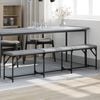 vidaXL Dining Bench Light Grey Steel Large Durable Dining Bench