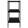 vidaXL Shelving Unit Black Engineered wood, Steel Medium Storage
