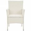 vidaXL Garden Chair Set of 4 White Poly Rattan Standard Durable