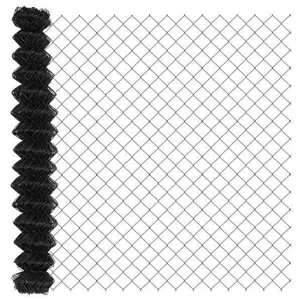 vidaXL Chain Link Fence Gray 393.7" x 5.9" Steel