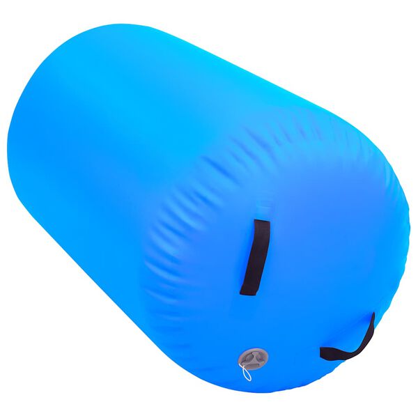 vidaXL Inflatable Gymnastic Roll with Pump 39.4x23.6" PVC Blue