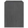 vidaXL Bedside Cabinet Set of 2 Grey Solid pine wood Standard