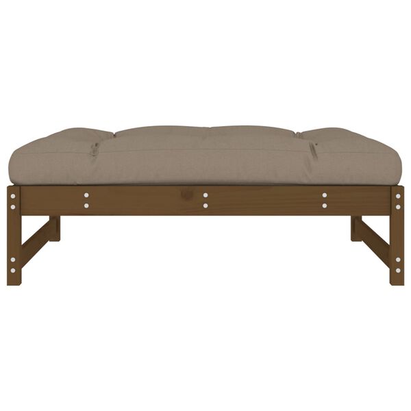 vidaXL Garden Footstool Honey Brown, Taupe