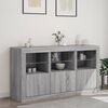 vidaXL Sideboard Grey Sonoma Engineered Wood, Glass Medium Sideboard