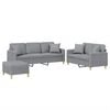 vidaXL Sofa Set Light Grey