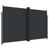 vidaXL Retractable Side Awning Black 100% polyester with a PU coating