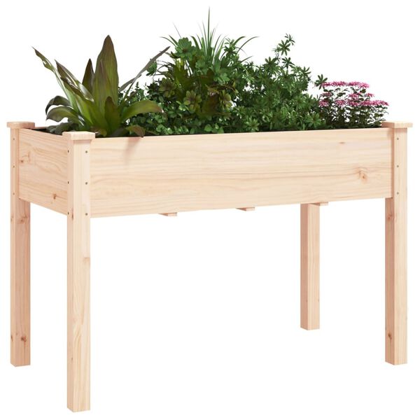 vidaXL Planter Natural Wood Solid Fir Wood Large Decorative Inlays