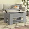 vidaXL Coffee Table Grey Sonoma Engineered Wood Medium Storage