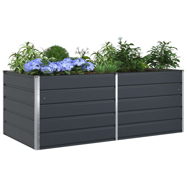 vidaXL Planter Anthracite 195 x 100 x 45 cm Galvanised Steel