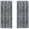 vidaXL Curtain with Curtains 2 pcs Silver Gray 225 x 140 cm Velvet