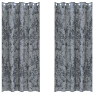 vidaXL Velvet Curtains 2 pcs Silver Grey 88.58 x 55.12 in Velvet