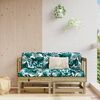 vidaXL Garden Corner Sofa Natural Pine Treated Pine Wood Medium Modular