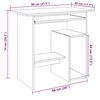 vidaXL Desk Artisan Oak Engineered Wood Small Desk Rectangular