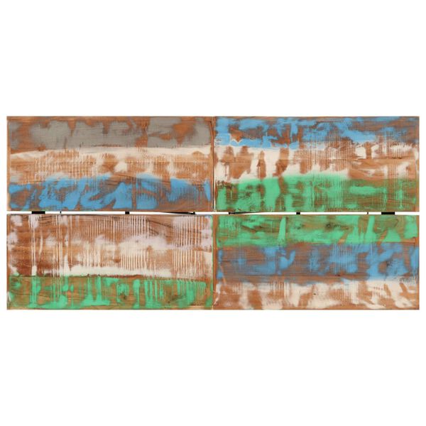 vidaXL Bar Table Mixed color Solid reclaimed wood and iron Large Durable