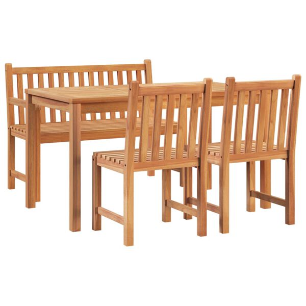 vidaXL Garden Dining Set Teak Fine sanded teak hardwood Medium