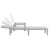 vidaXL Sun Lounger Gray Polypropylene Standard Multi-Position Backrest