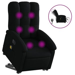 vidaXL Electric Stand Up Massage Recliner Chair Black