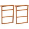 vidaXL Towel Rack Natural Teak Solid Teak Wood Towel Rack Rectangular