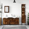 vidaXL Bathroom Furniture Set Smoked oak Engineered wood Medium