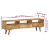 vidaXL TV Stand Solid Wood Mango 55.1"x11.8"x16.1"