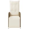 vidaXL Reclining Garden Chair Set of 2 Beige