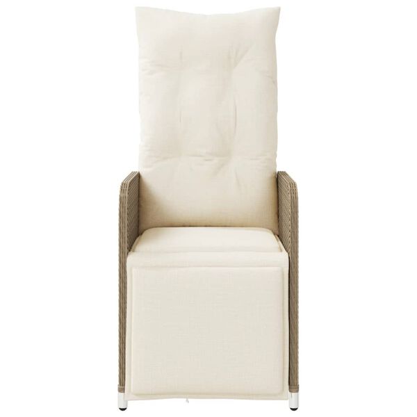 vidaXL Reclining Garden Chair Set of 2 Beige
